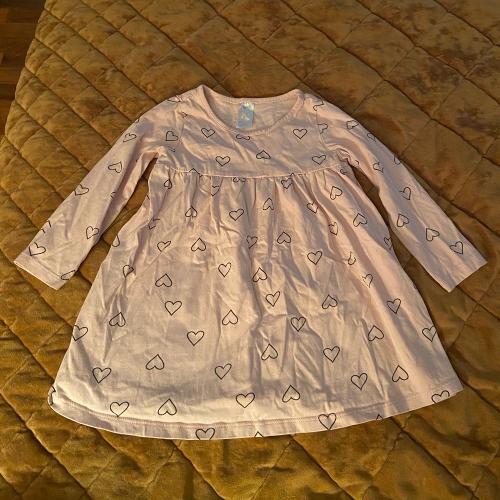 Heart print dress 1 1/2 to 2 years baby girl toddler